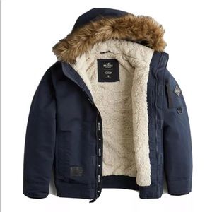 🚫SOLD🚫Hollister Sherpa-Lined Bomber Jacket